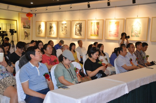 开幕现场 党旗飘扬.长征路上中国画名家作品邀请展(第二回学院派)盛大开幕